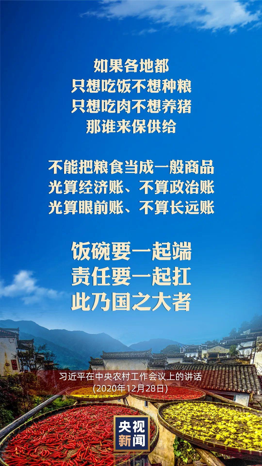 习近平：以国内稳产保供的确定性来应对外部环境的不确定性