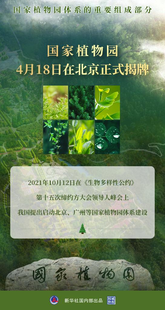 权威快报｜国家植物园正式揭牌