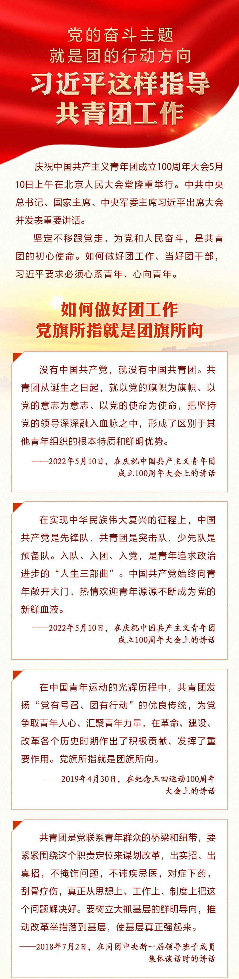 党的奋斗主题就是团的行动方向 习近平这样指导共青团工作