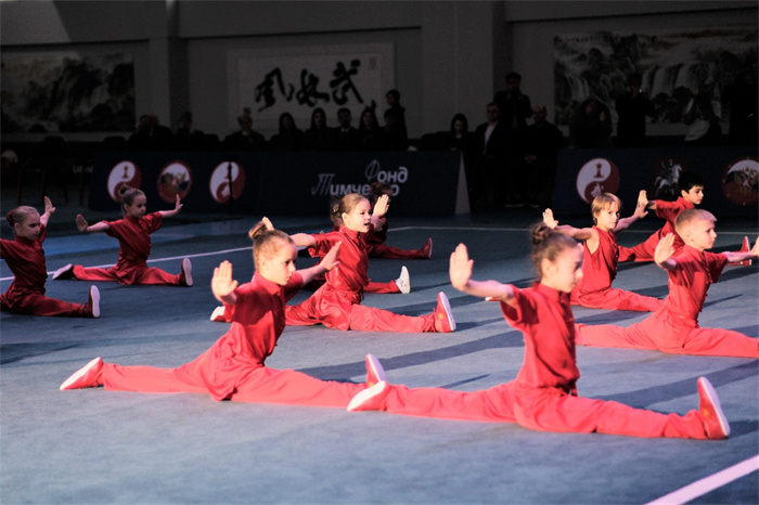 俄罗斯青少年在开幕式上进行武术表演。驻俄罗斯大使馆供图