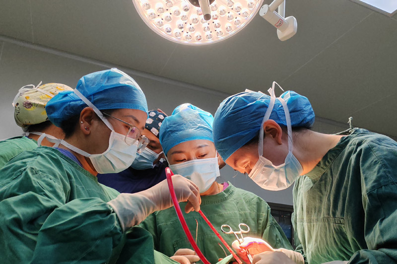 援藏队员开展手术。