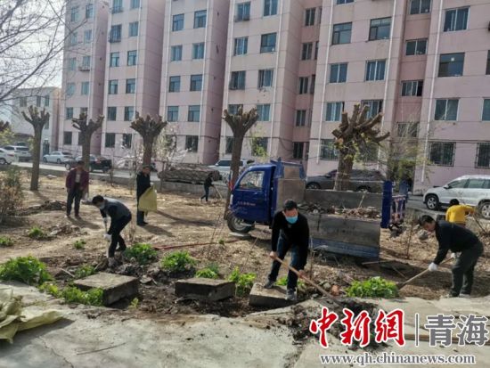 图为尖扎干部职工生态建设和环境保护现场。尖宣 供图