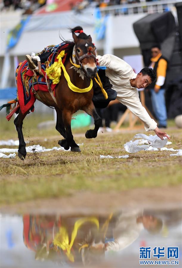 （体育）（18）西藏那曲：马背竞技