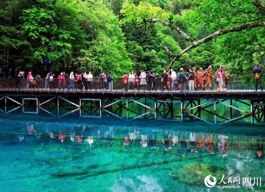 在景区内开展森林防火宣传和携装巡护。程雪力摄