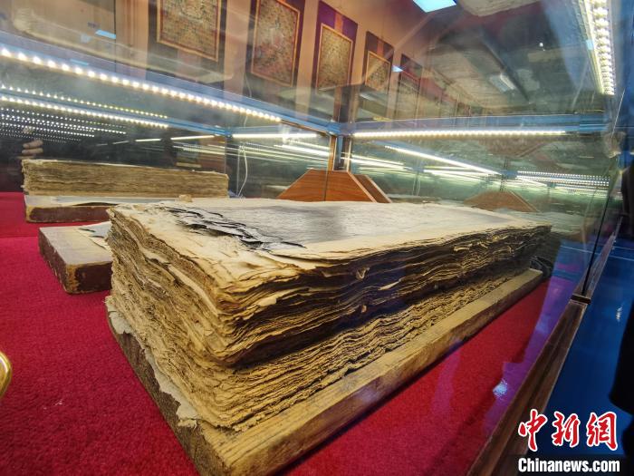 图为陈展的古籍。　张添福 摄