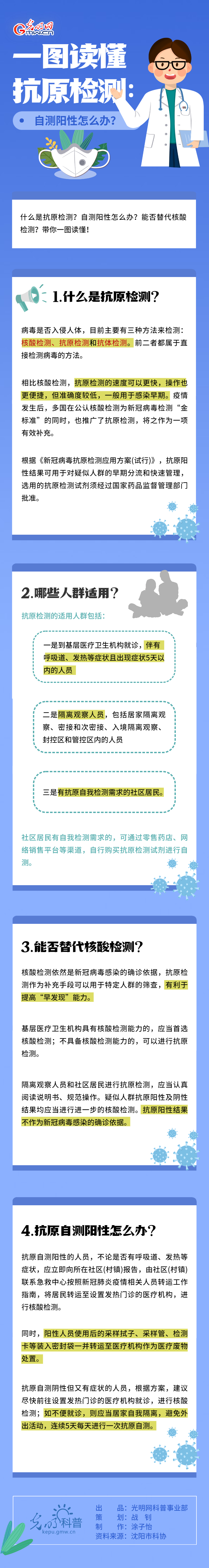 【防疫科普】一图读懂抗原检测：自测阳性怎么办？