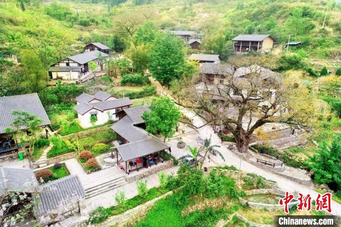 图为三建乡绿春坝村保家楼人居环境整治发展乡村旅游。　重庆丰都县乡村振兴局供图